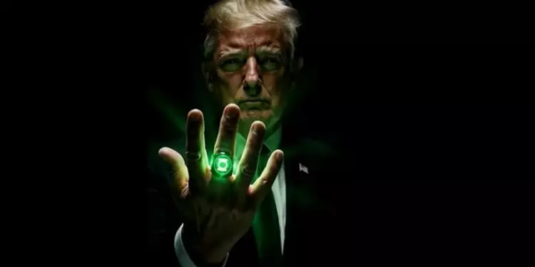Дональд Трамп предстал в образе Зеленого Фонаря