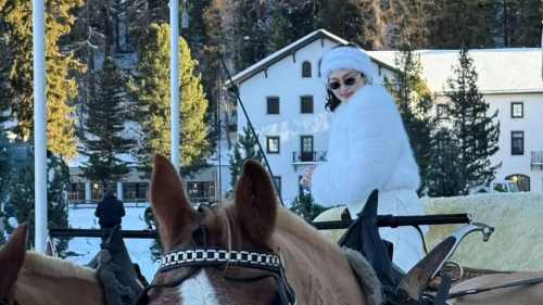 "Ерке в стране чудес": Есмахан с семьей прокатилась на лошадях по лесам Швейцарии (видео)